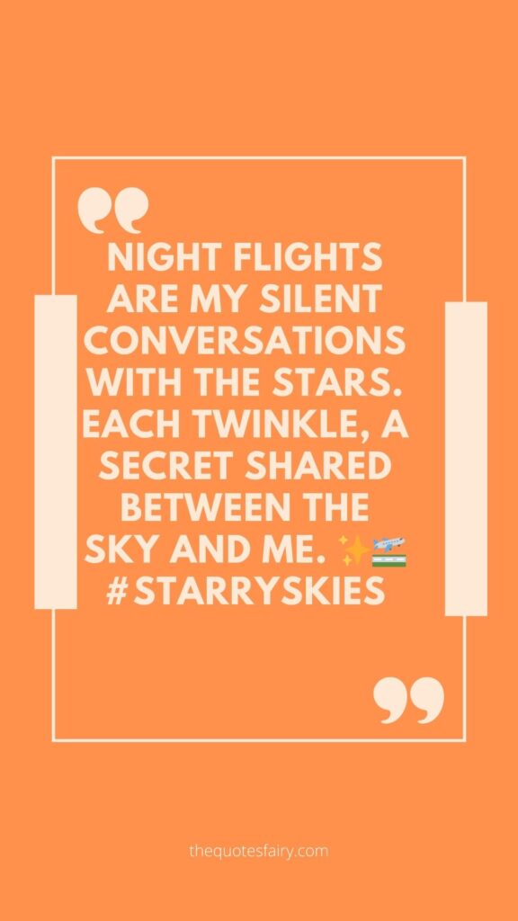 Night Flight Airport Caption for Instagram