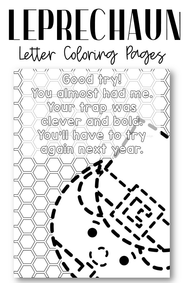 4 Free Leprechaun Letter Coloring Pages Kids Will LOVE